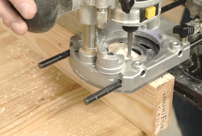 Drilling the blind mortise to controlled depth using a drill press