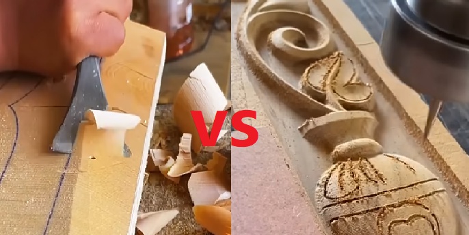 Manual wood machining compared with CNC wood machining process