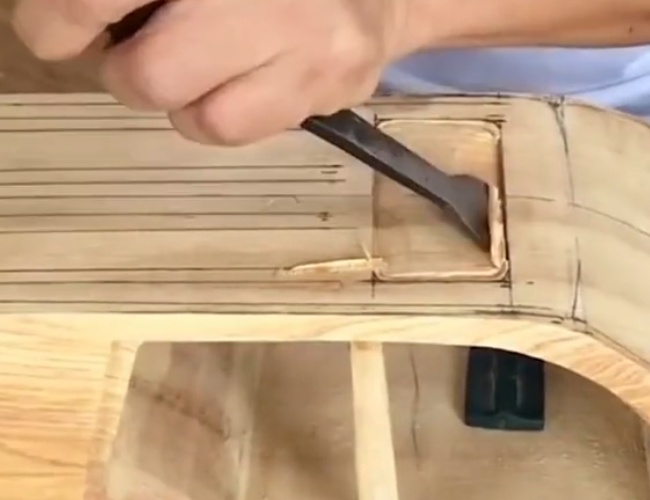 Side-by-side comparison of manual woodworking and CNC routing 1