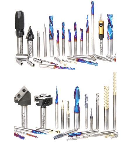 Wood milling tools grouped by machine type and cutting geometry