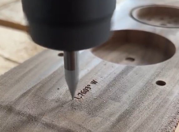 High precision CNC engraving machine in operation