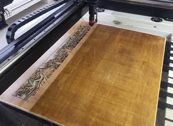 laser engraving machine marking wood