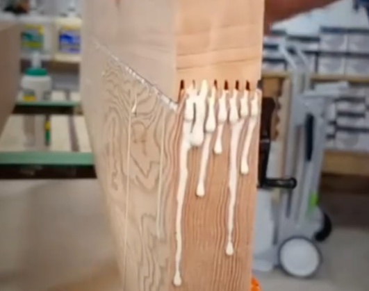 wood glue in edge joint construction